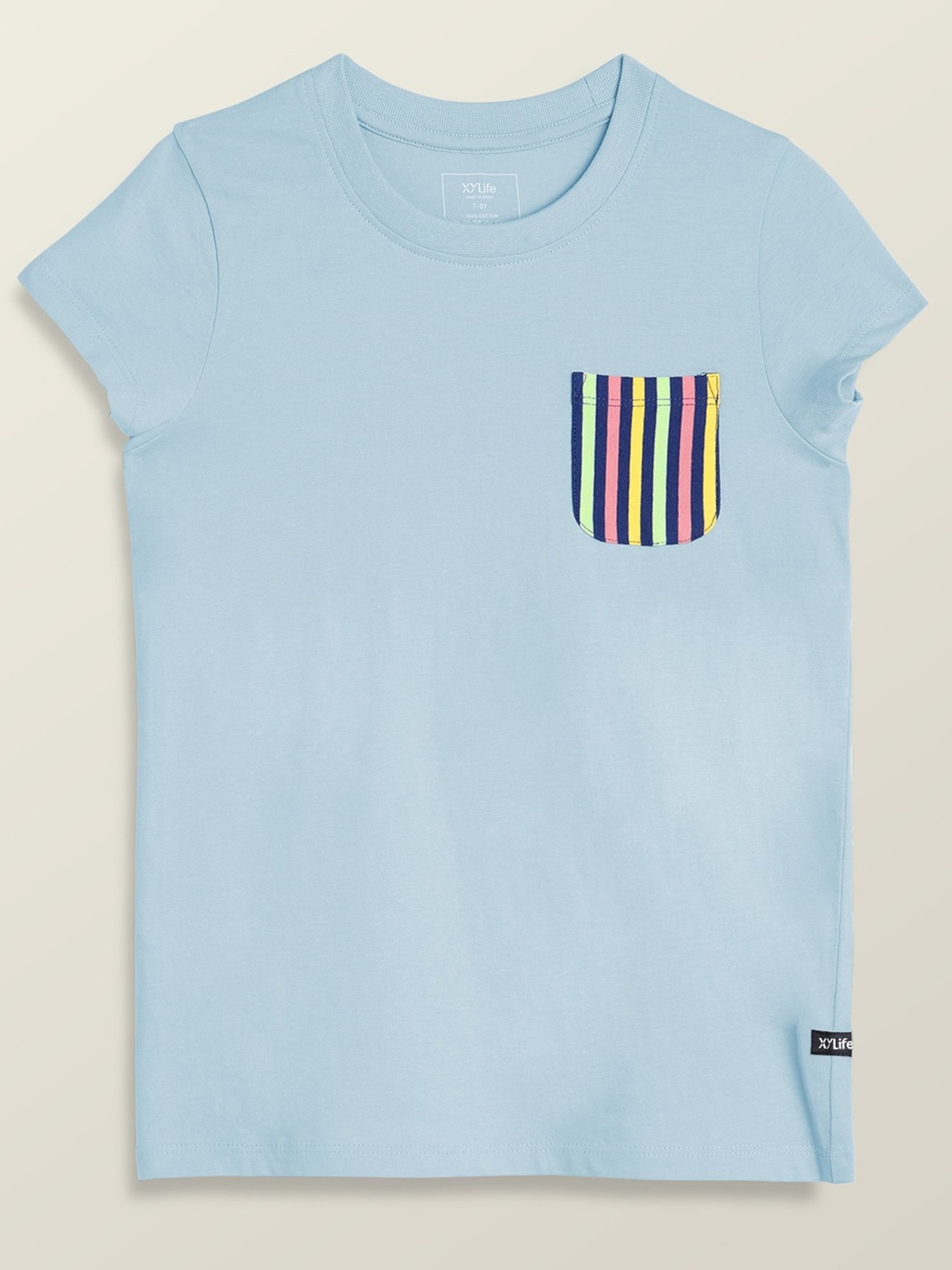 XY Life Kids Blue & Purple Cotton Printed T-Shirt (Pack of 5)