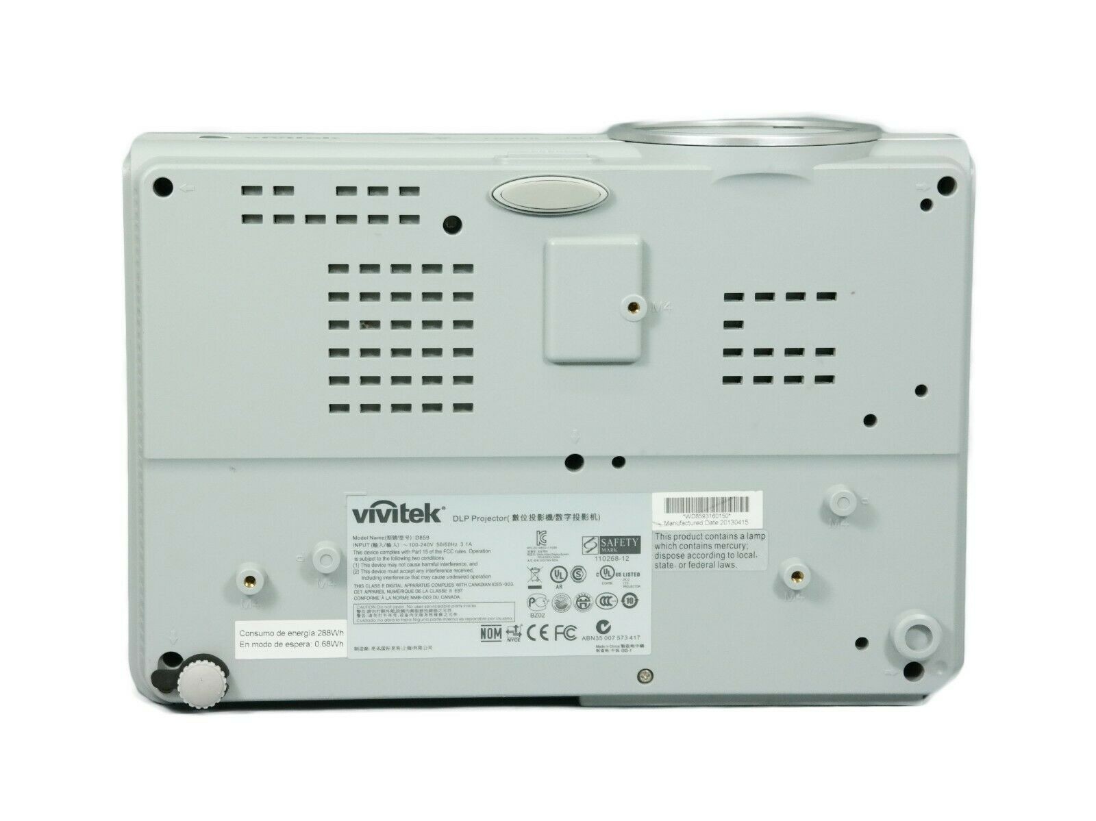 ViviTek D859 DLP Projector 3600 ANSI Lumens Movies Gaming Home Theater Professional Streaming HD 1080i 1024x768 HDMI w/Remote with Accessories bundle