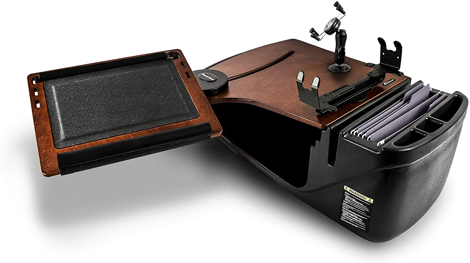 AutoExec AUE10225 Reach Front Seat Car Desk Mahogany Finish with Phone Mount and Printer Stand
ReachDesk-03 FS Printer MAH