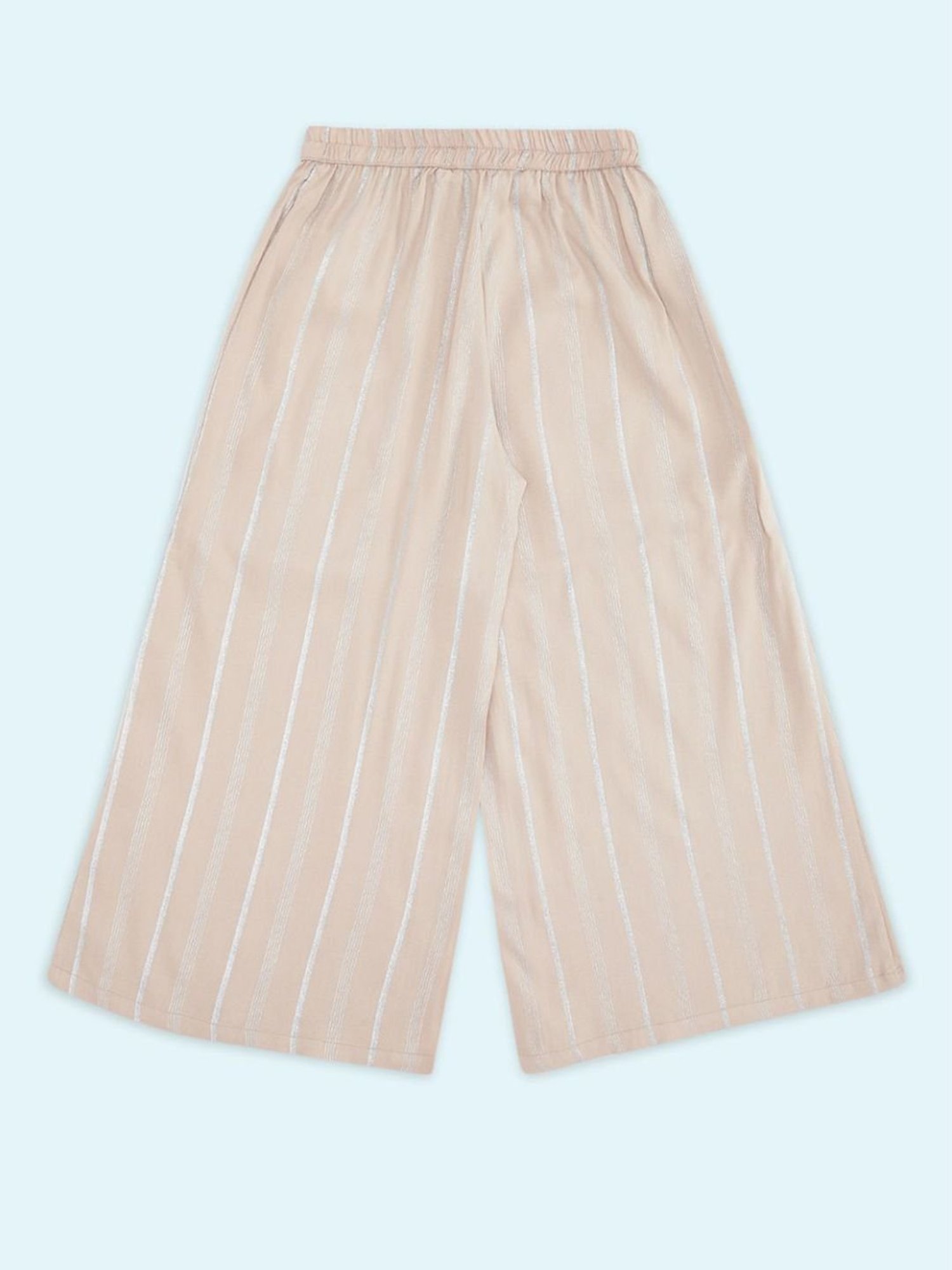 Akkriti by Pantaloons Kids Pink & Grey Embroidered Kurta Set