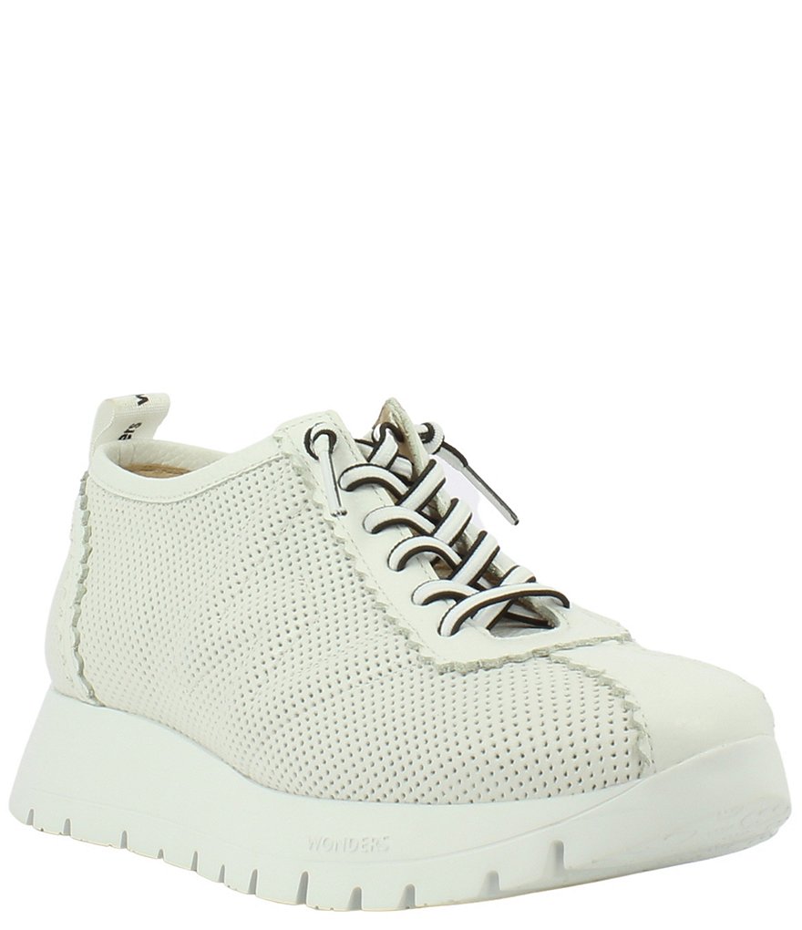 Wonders CJ Perforated Leather Extra Light Platform Sneakers