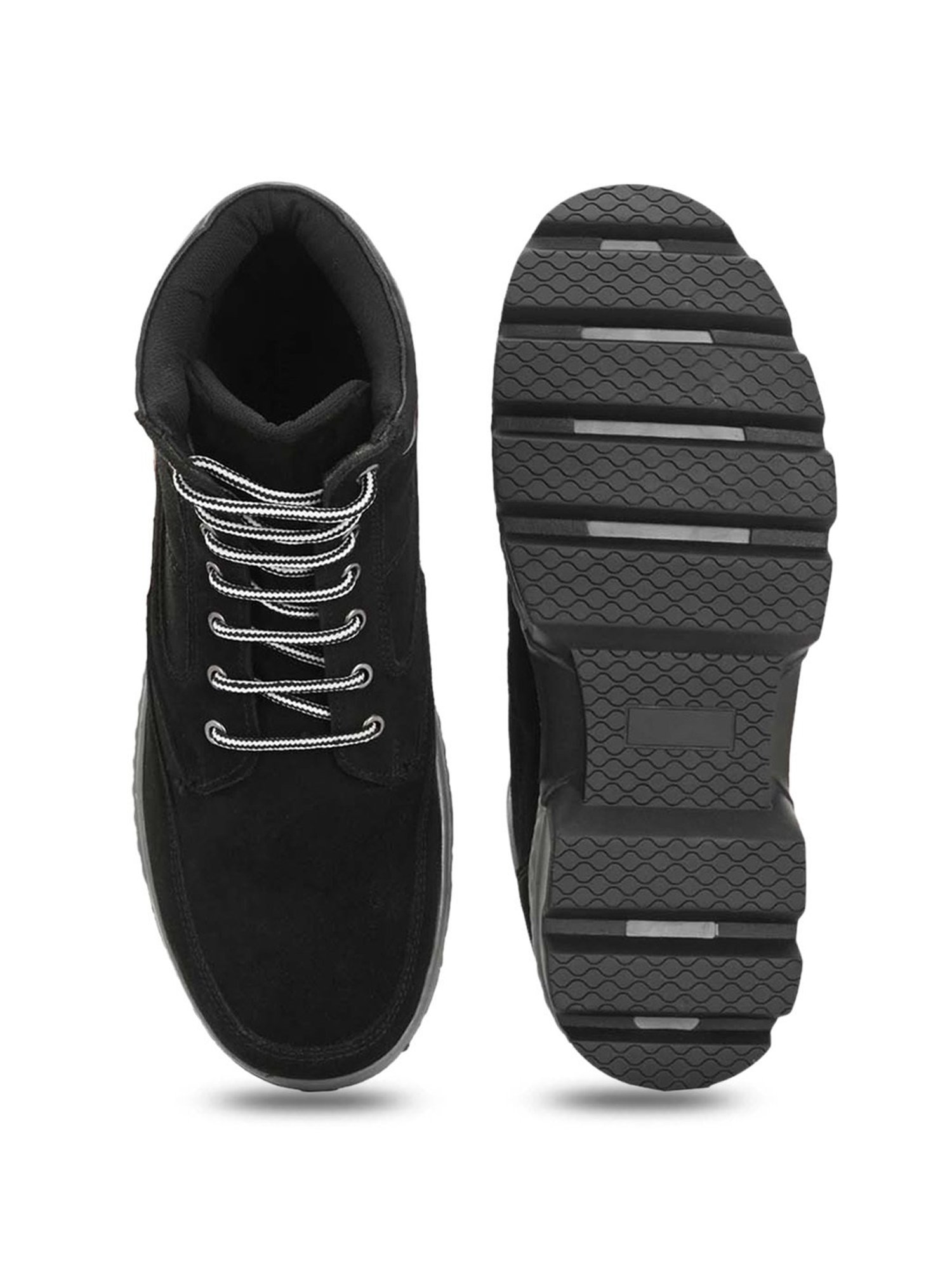 Carlo Romano Men's Black Derby Boots