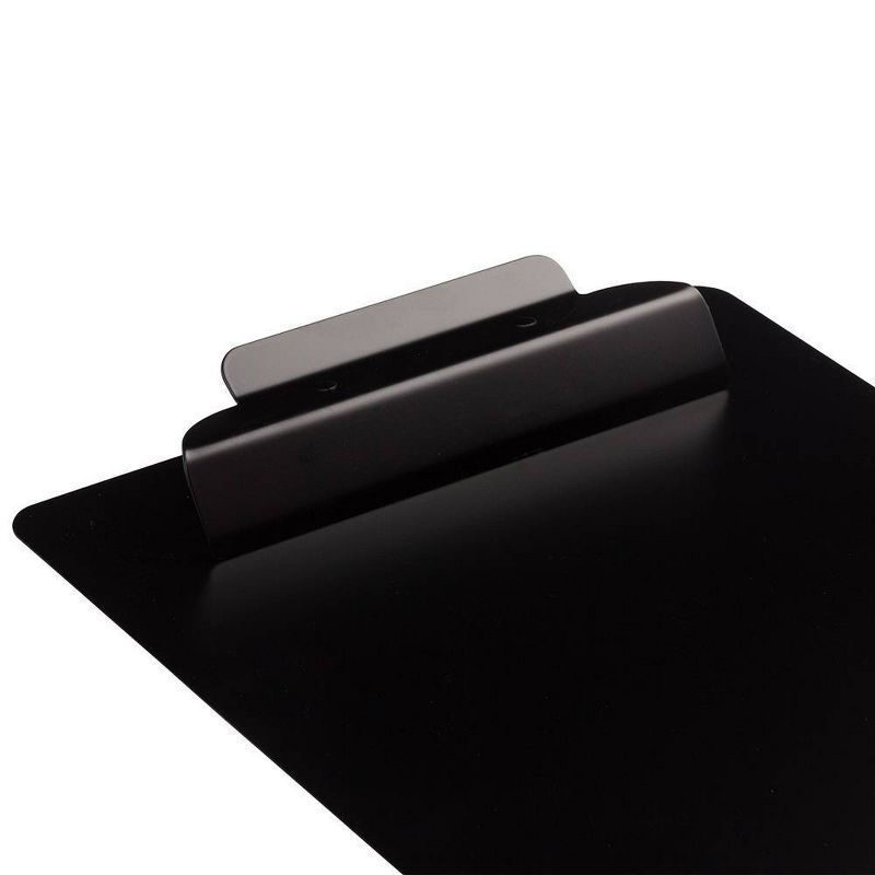 JAM Paper 9 1/2" x 12" Aluminum Premium Clipboard with Hinge - Black