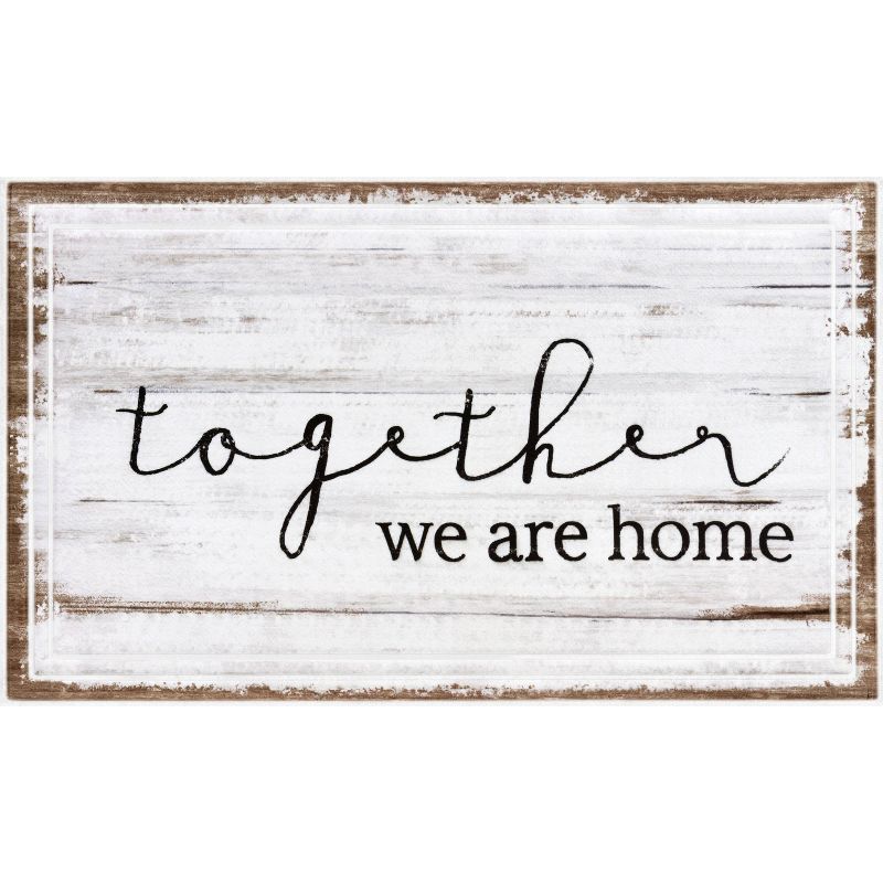 1'6"x2'6" Fashionables Deluxe Together We Are Home Doormat White/Tan - Apache Mills