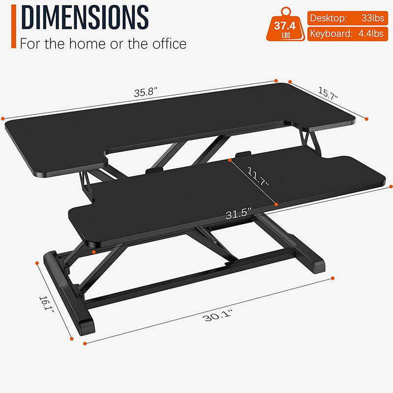 Computer Lifting Table,Standing Desk Converter Stand Up Desk Riser, Height Adjustable Ergonomic Tabletop Workstation Riser