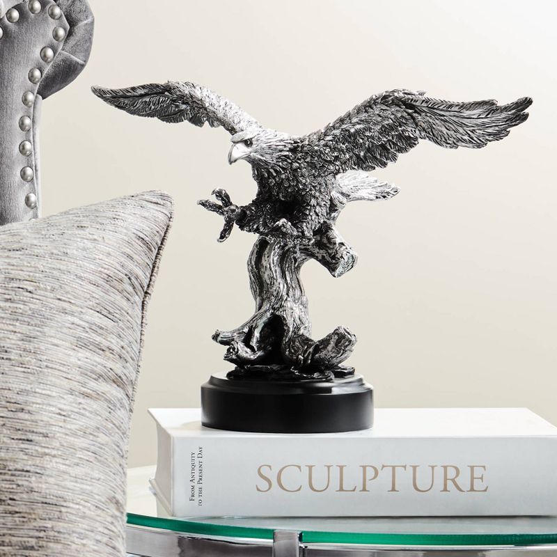 Kensington Hill Splendor Pewter Winged Eagle 15" Wide Sculpture