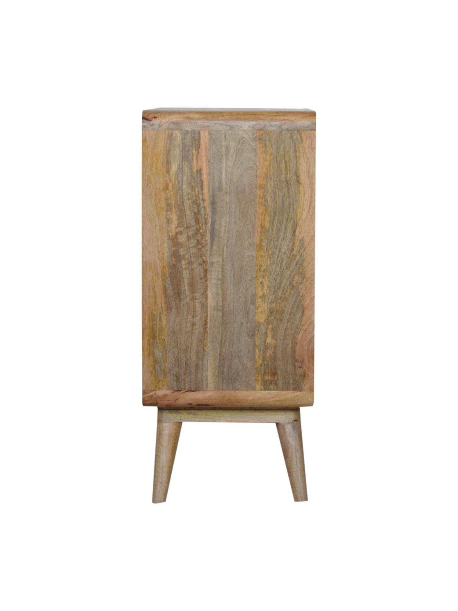 Fabindia Brown Sheesham Wood Textured Cabinet