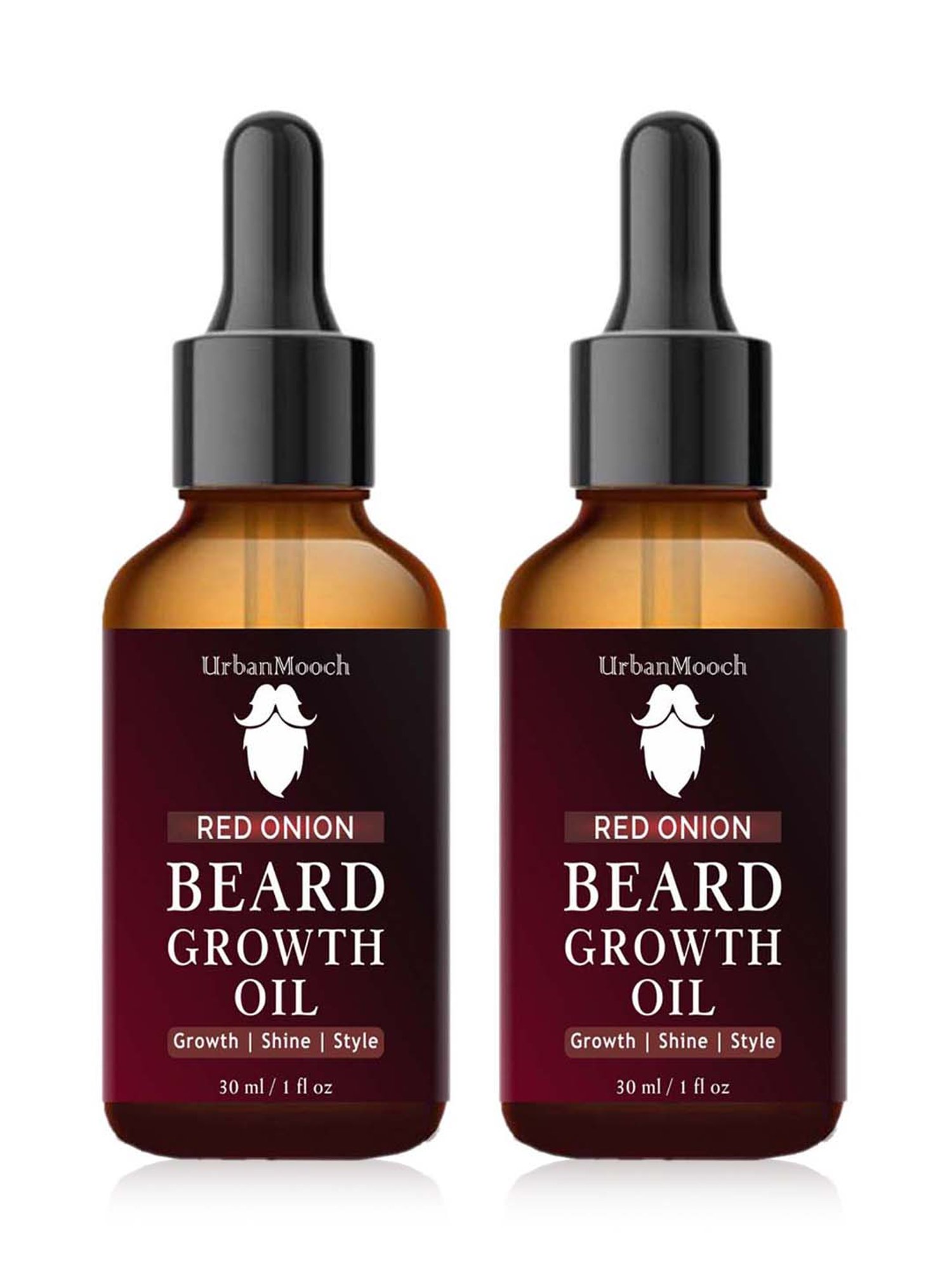 UrbanMooch Beard Growth Oil with Red Onion Extract - Pack of 2 - 60 ml