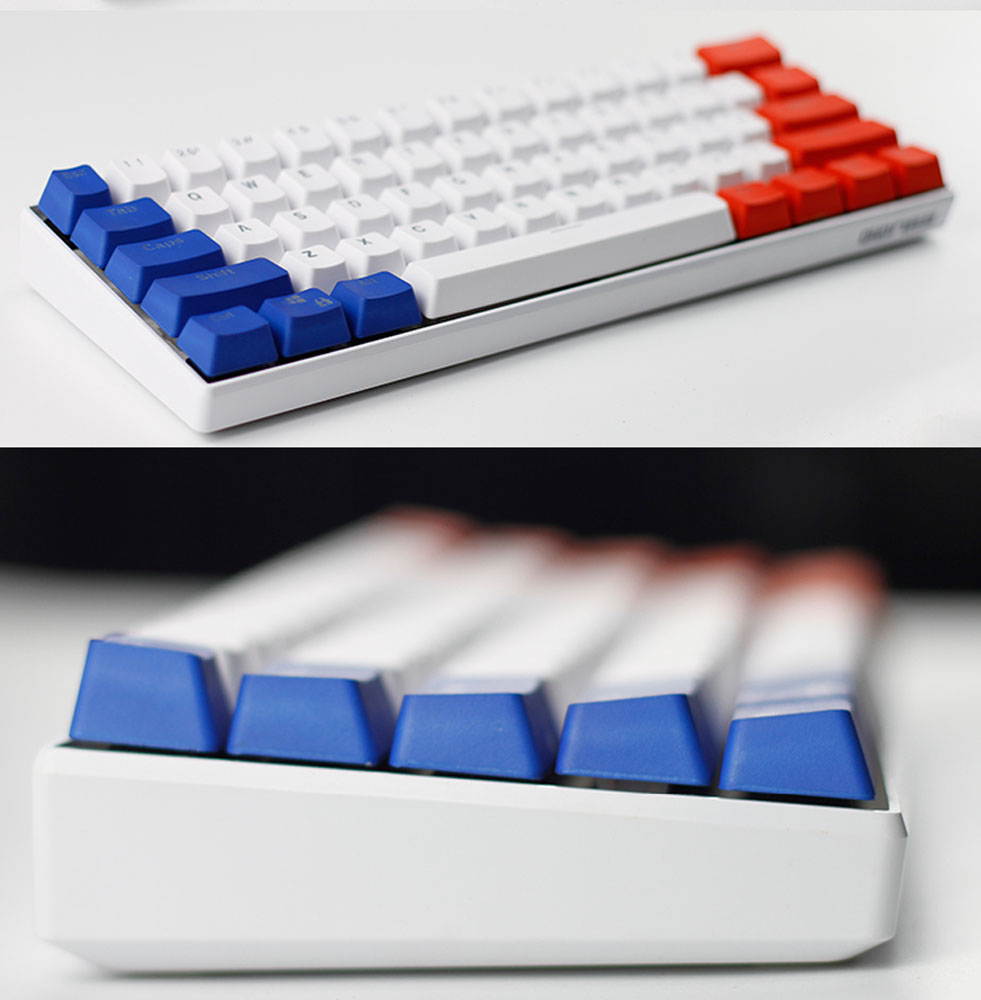 CUUWE 61 PBT Keycaps for 60 Percent Keyboard, Backlit Keycap Set for Mechanical Gaming Keyboard OEM Profile Keycaps with Key Puller for Cherry MX Switches GH60/RK61/GK61/Annie pro 2