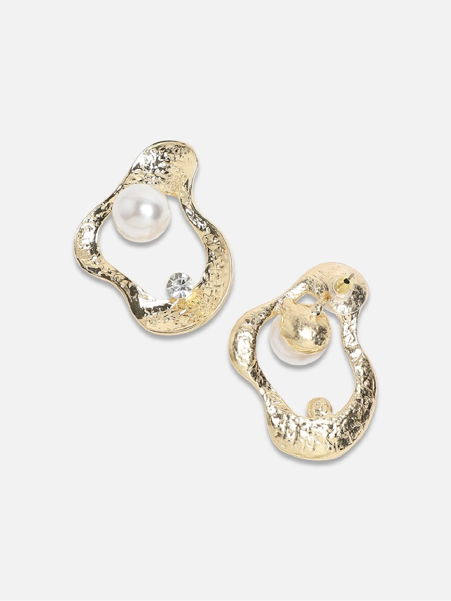 Sohi Women's Opal Odyssey Stud Earrings  Champayne Gold