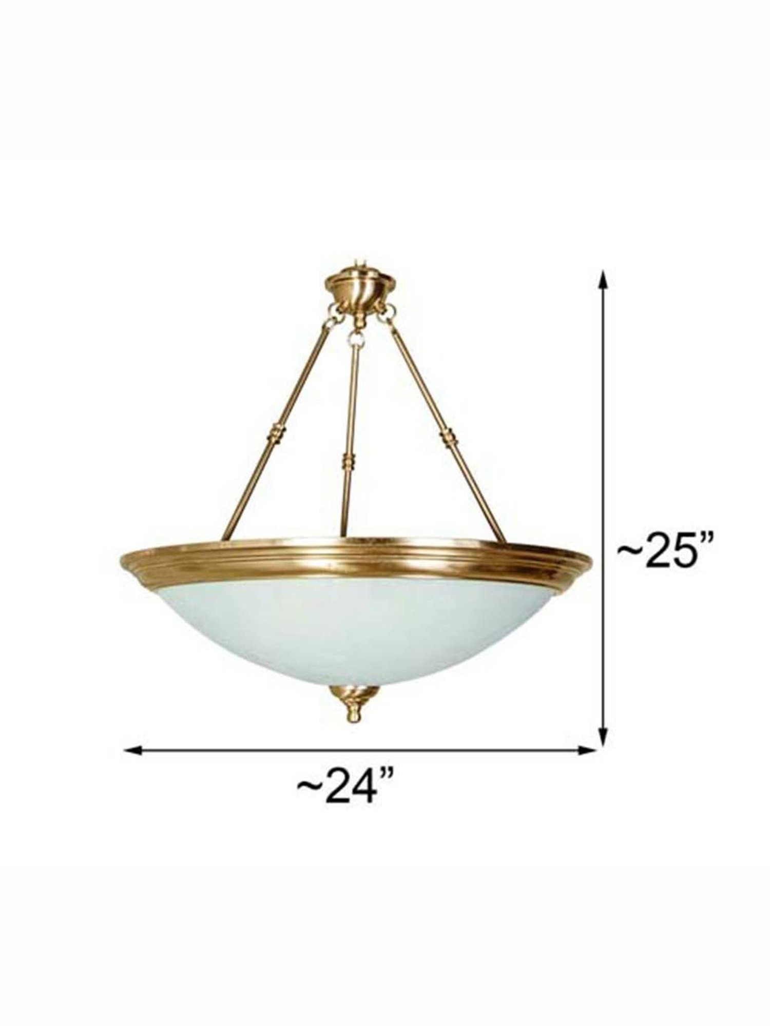 Fos Lighting 'Dish' Antique Gold & White Brass 5-In-1 Hanging Light