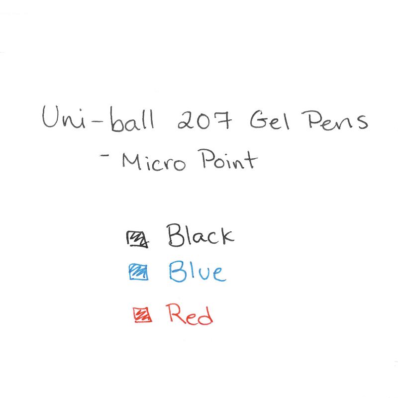 uni-ball Signo 207 Retractable Gel Pen Black Ink 0.5mm Dozen 61255