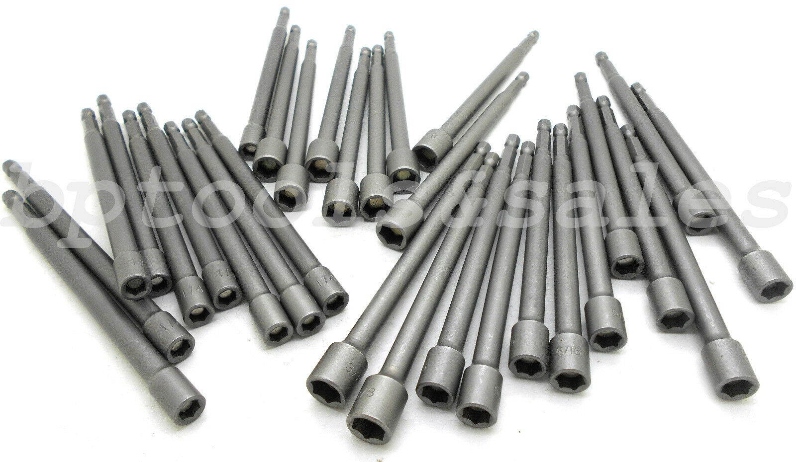 30 6" Long Magnetic Nut Setters 5/16" 3/8" 1/4" Nut Driver Set NEW