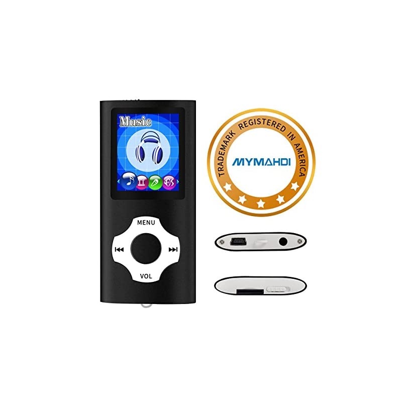 Support TF Cards Slim 1.8" LCD Mp3 Mp4 Player Media/Music/Audio Player with Accessories Black