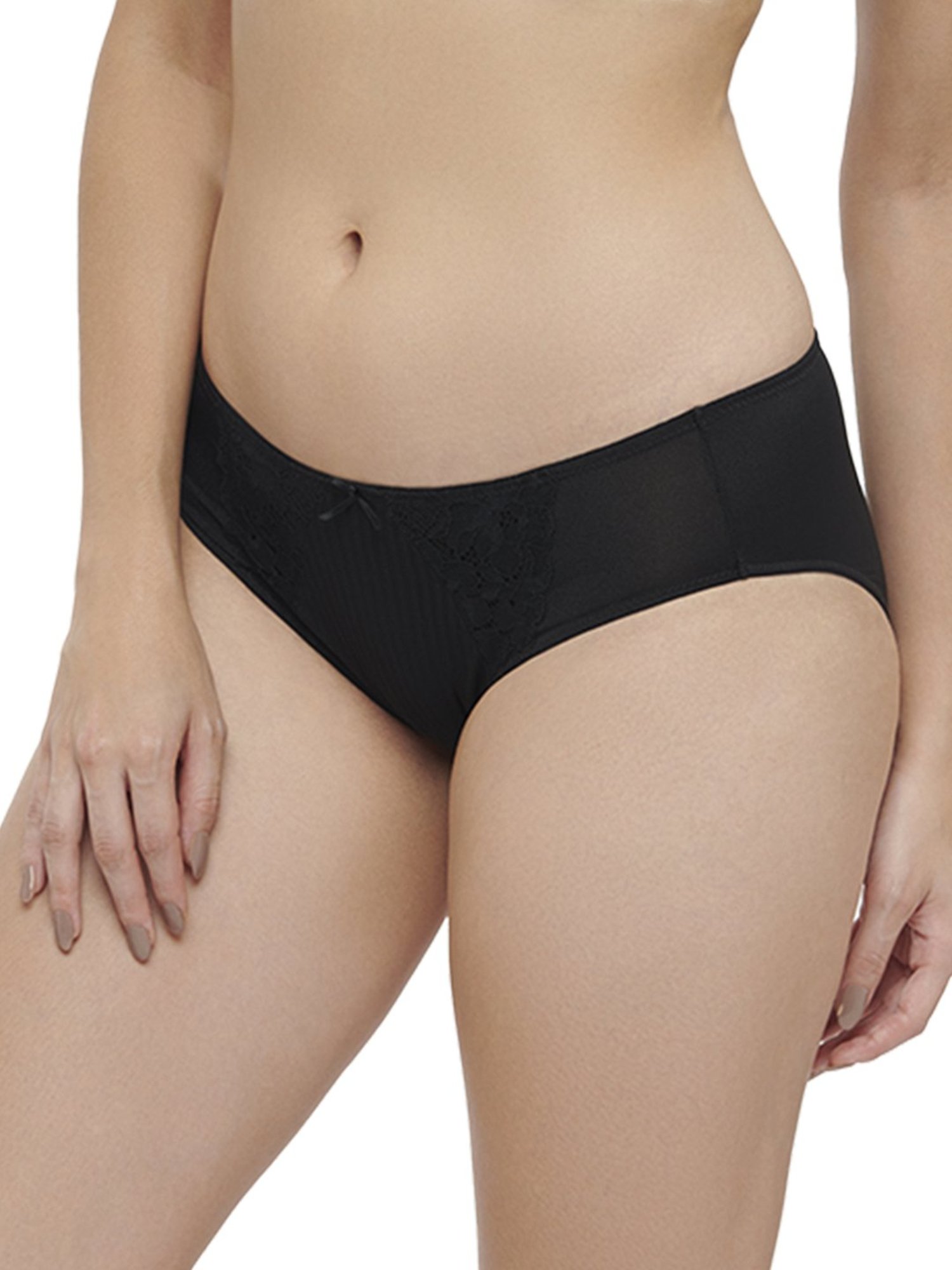 Triumph Black Plain Hipster Panty