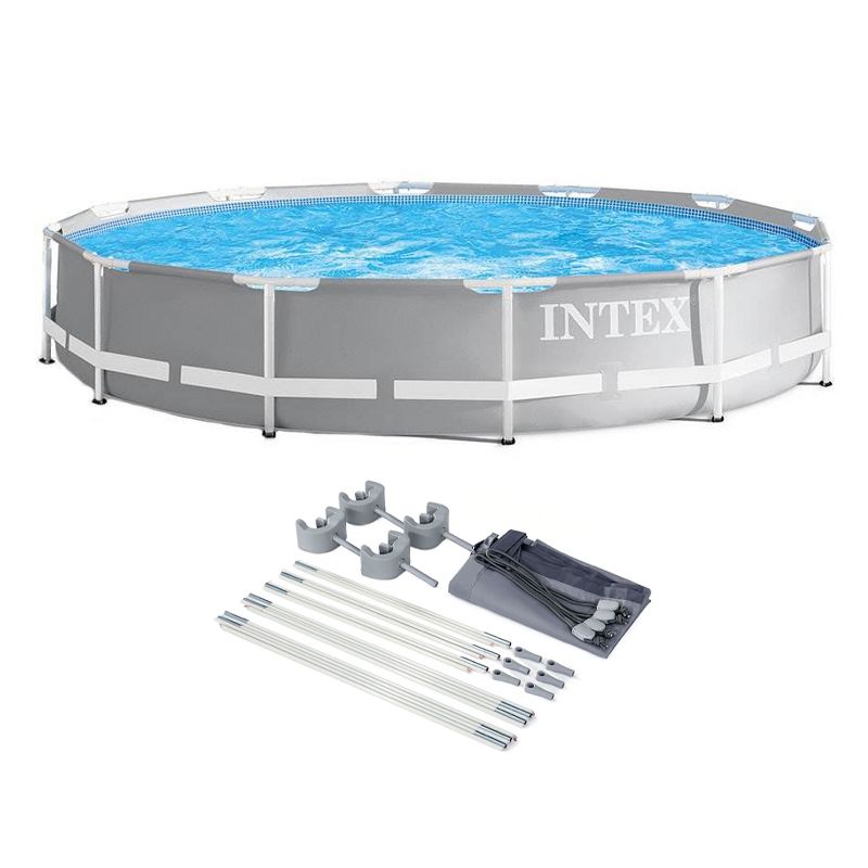 Blue Wave Havana Complete 18' x 52" x 216" Deep Pool Package - Gray