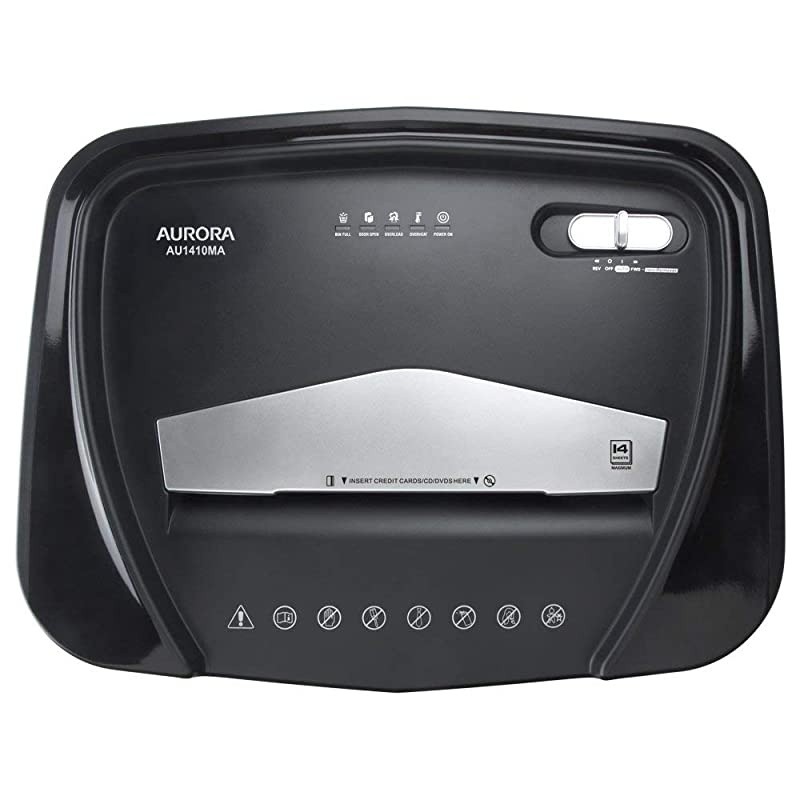 Professional Grade 14-Sheet Micro-Cut Paper and CD/Credit Card Shredder/ 30 Minutes Continuous Run Time (AU1410MA)