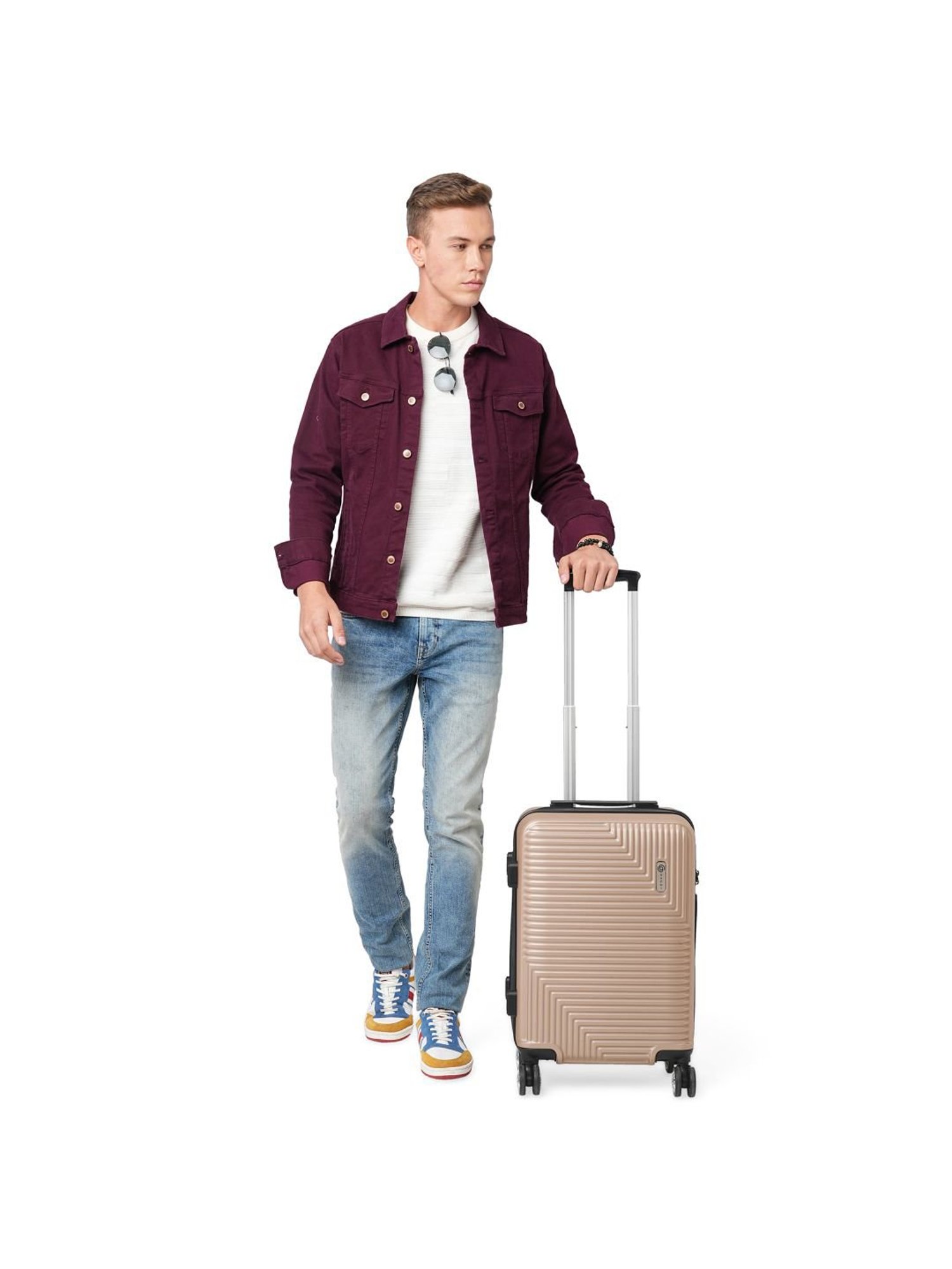 Baomi Urban Voyage Light Brown Hard 22" Cabin Luggage