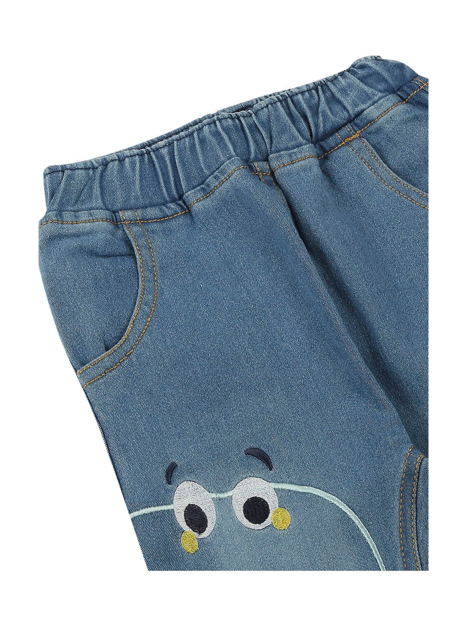 Mee Mee Kids Blue Printed Jeans