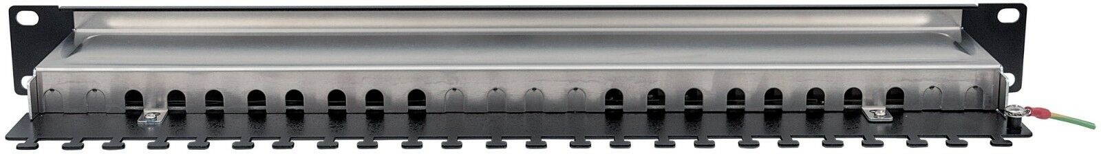 24-Port 1U Cat5e Unshielded Patch Panel, Top Entry Punch Down, Locking Function