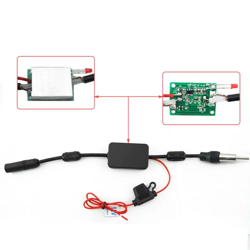 Auto FM/AM Antenna Booster Windshield Mount Antenna Aerials Car Aerial Antenna 12V Car Automobile Radio Signal Amplifier
