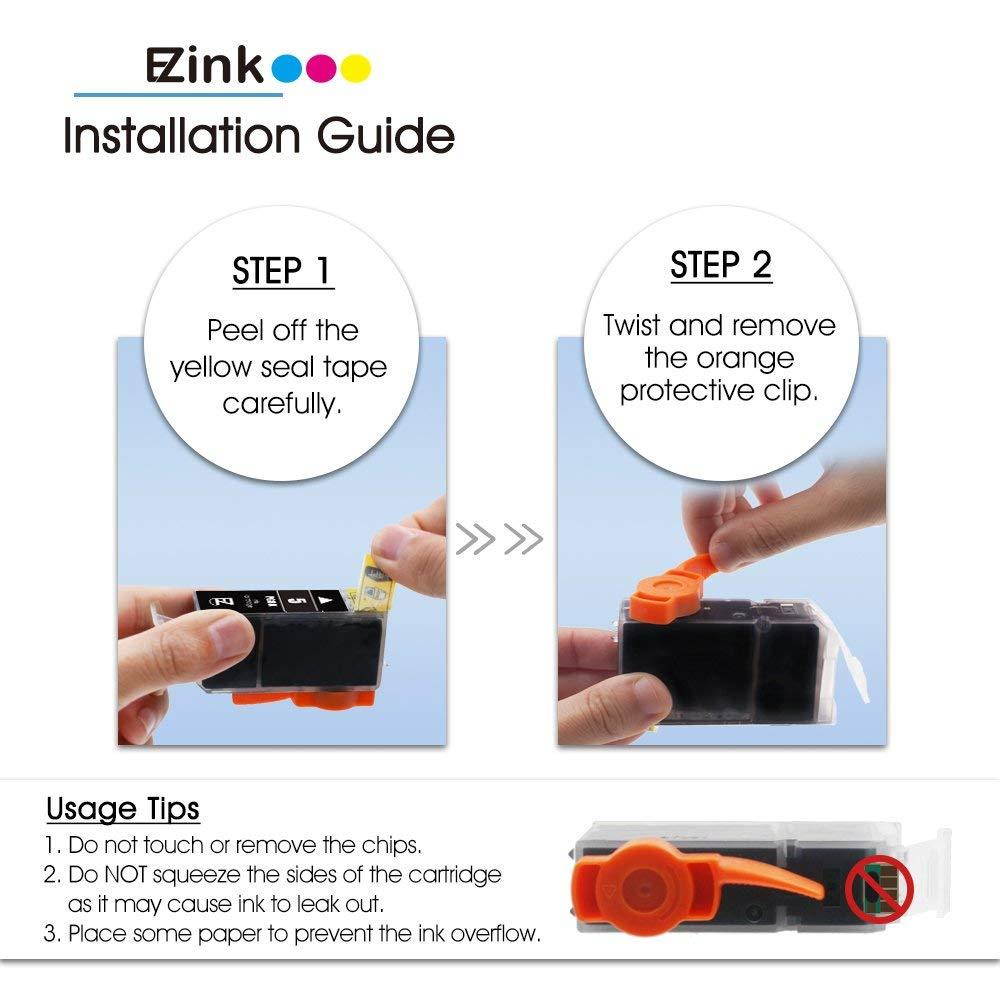 E-Z Ink (TM) Compatible Ink Cartridge Replacement for Canon PGI-5 PGI5 CLI-8 CLI8 to use with Pixma Pro9000 iP6600D iP4300 iP4500 MP600 (3 Large Black,3 Small Black,3 Cyan,3 Magenta,3 Yellow, 15 pack)