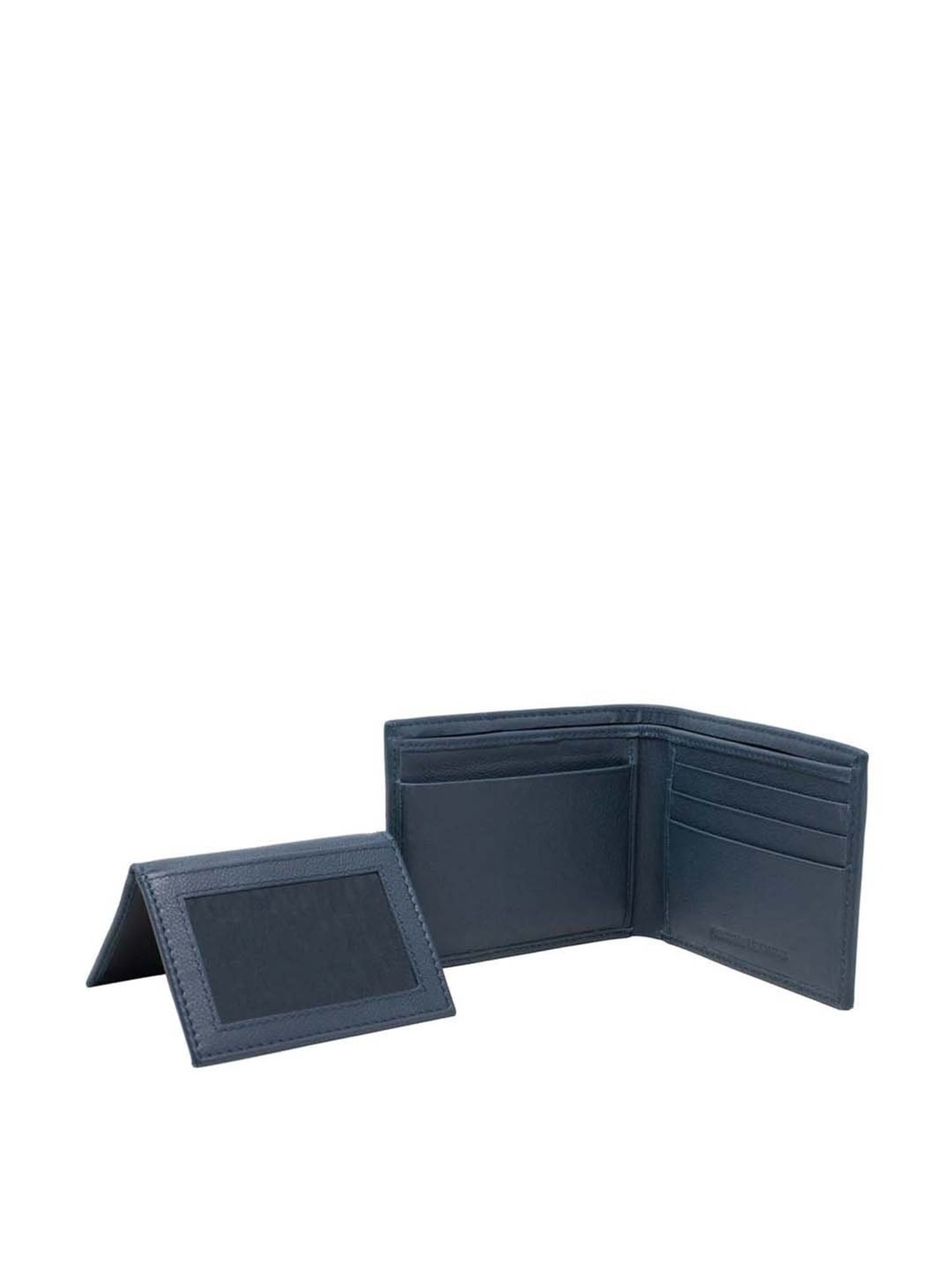 Tohl Navy Casual Leather Bi-Fold Wallet with Card Holder for Men