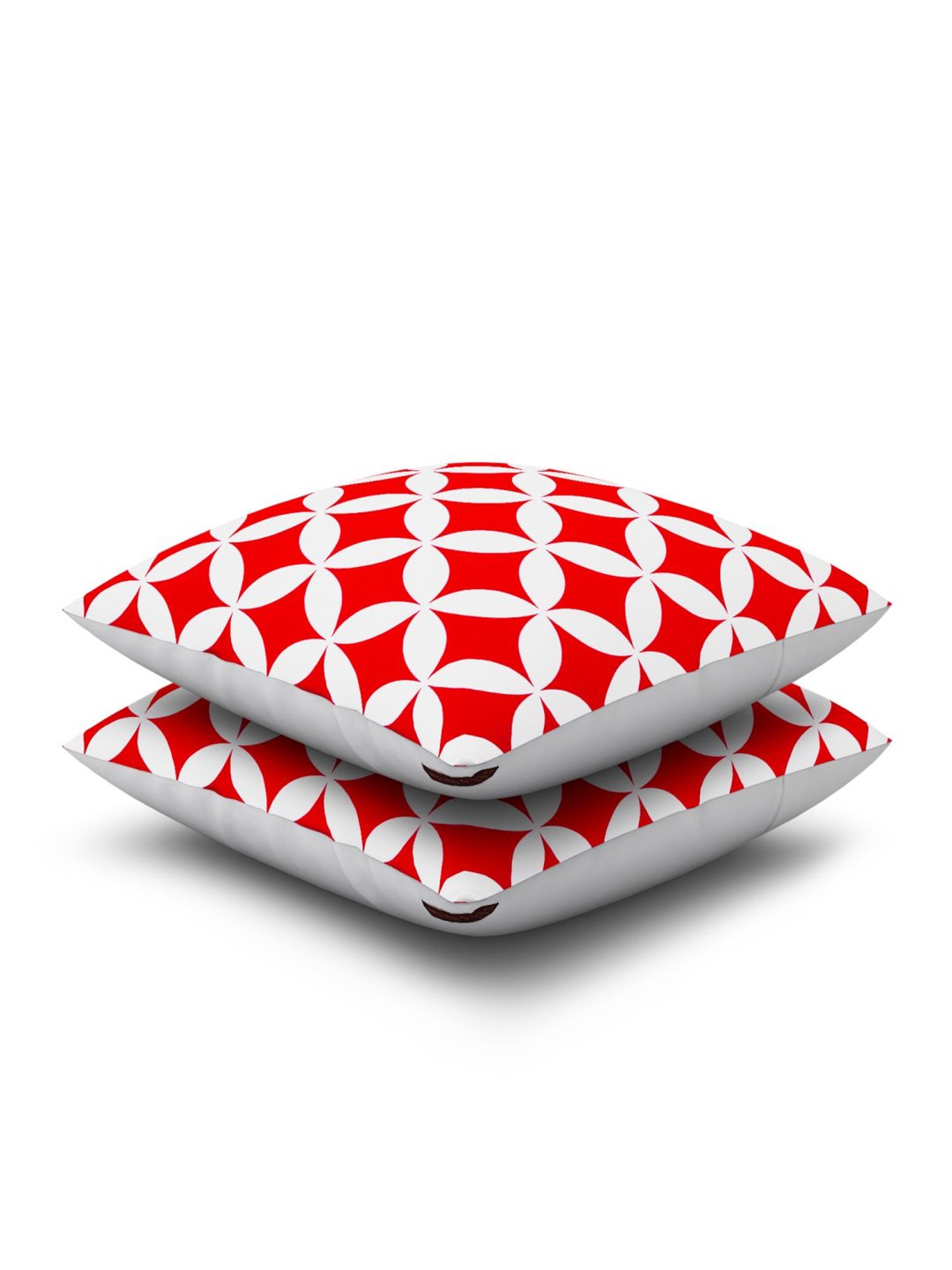 SEJ by Nisha Gupta Red & White Cushion Covers - Set of 2