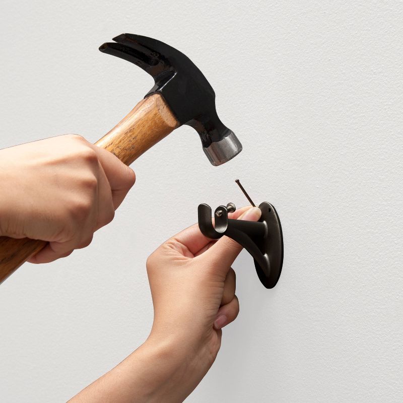 36"-66" Fast Fit Easy Install Lily Cage Adjustable Curtain Rod Black - Kenney