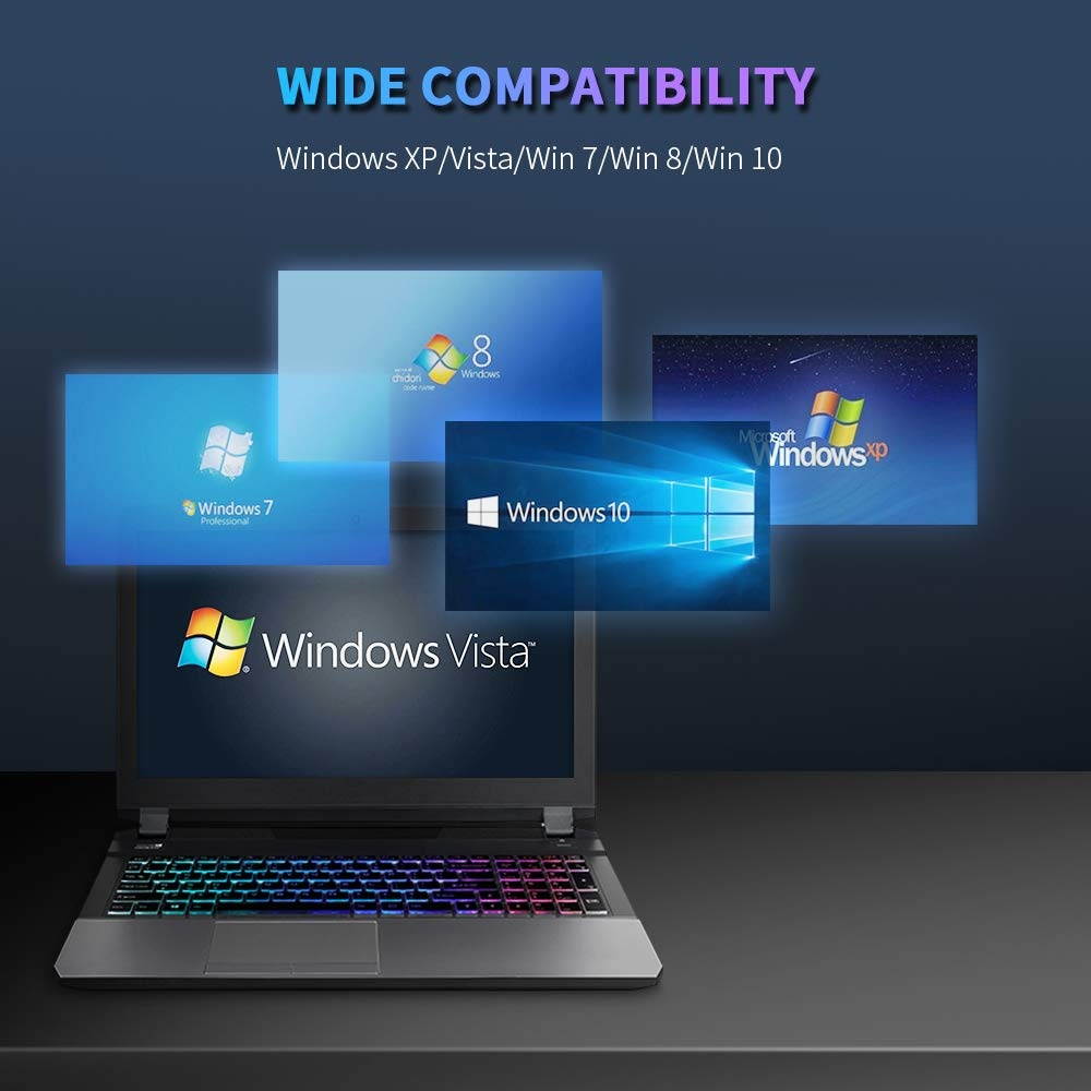 TECKNET Gaming Mouse Wired 10000DPI Breathing Light Ergonomic Gaming Mouse RGB LED Backlit Computer Mice10 Buttons for Windows 7/8/10/XP VistaBlack