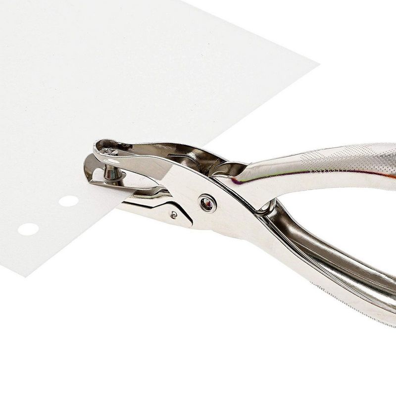 Juvale 4-Pack Handheld Single Metal Hole Puncher for Paper, 5.1 x 2.28 x 0.39 in