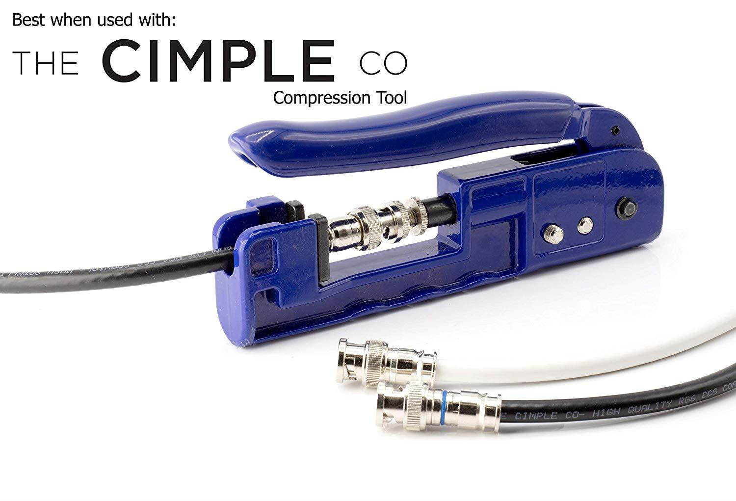 BNC Compression Connector | for RG59 Coaxial Cable - Male, SDI, CCTV | 10 Pack
