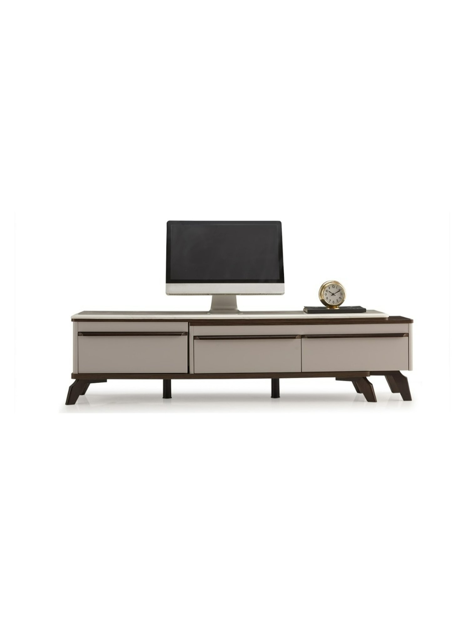 Delite Kom Flex Flowery Wenge & Acacia Dark Engineered Wood TV Entertainment Unit