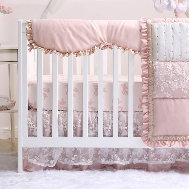 Trend Lab Short Gray Fleece Narrow Crib Rail Cover