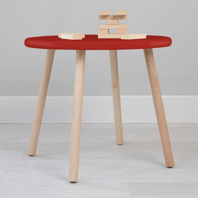 30" Peewee Round Kids' Table Maple/Red - Nico & Yeye