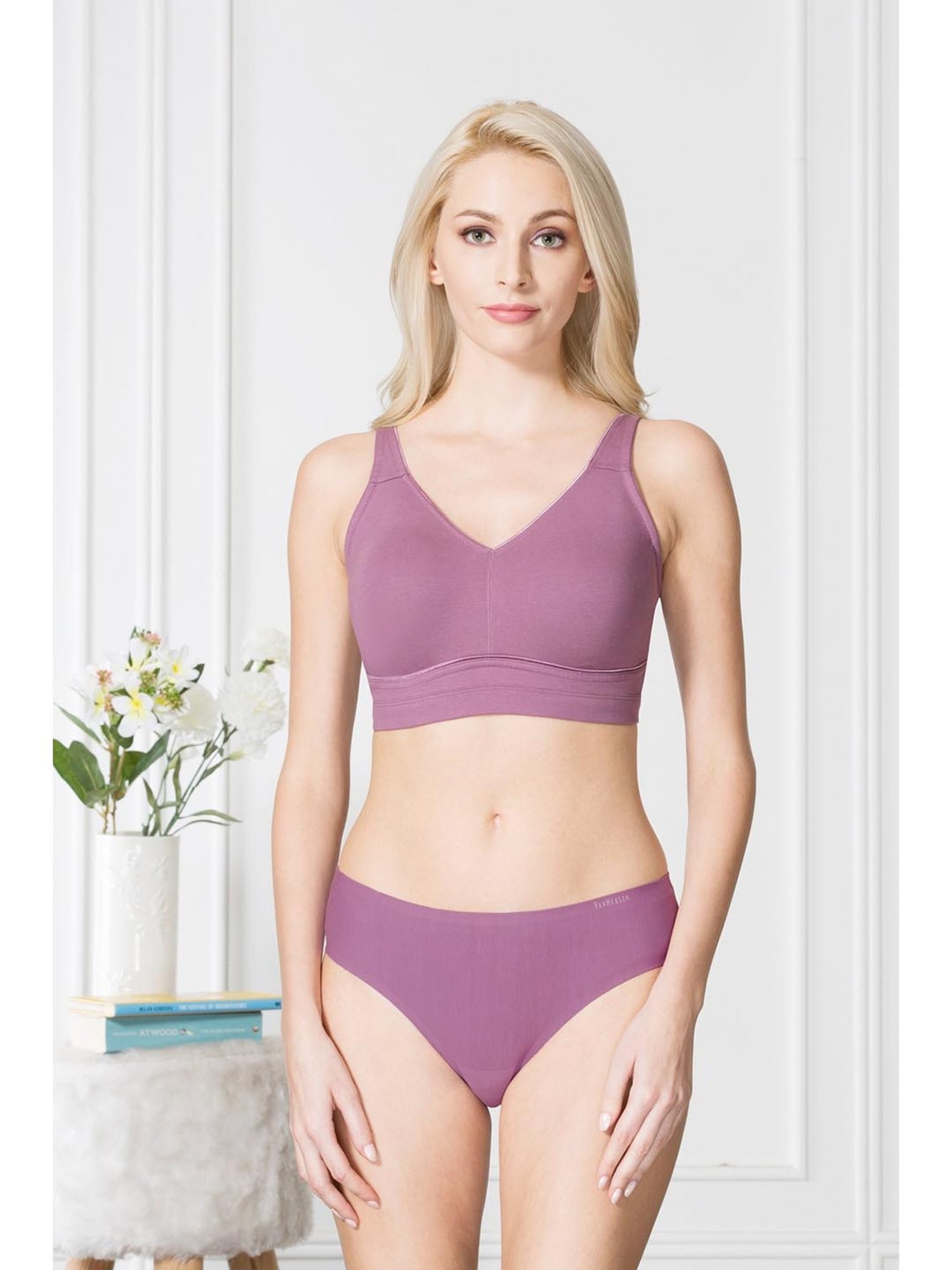 Tweens Peach & Green Non Padded Bra (Pack Of 2)