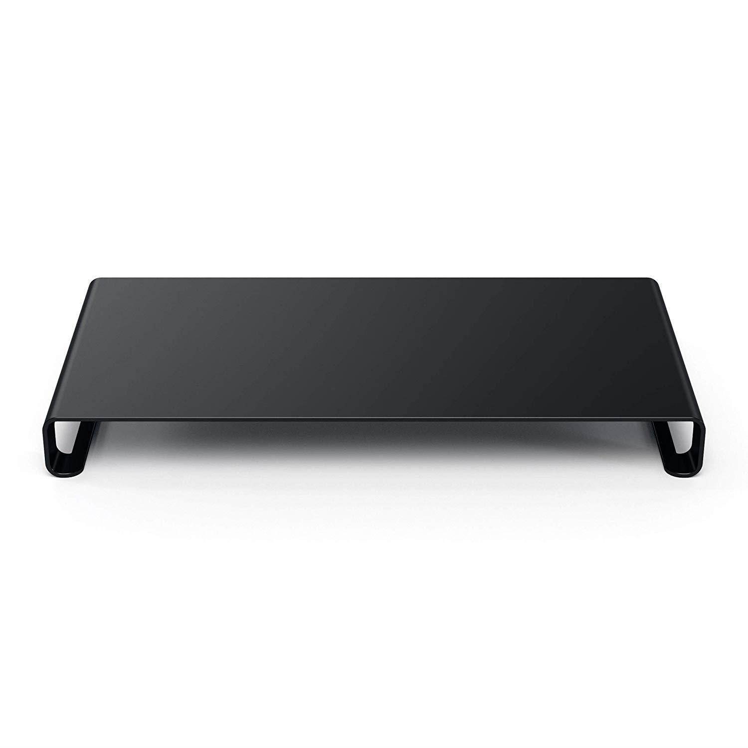 Satechi Aluminum Universal Unibody Monitor Stand - Compatible with 2017/2018 MacBook Pro, iMac Pro, Google Chromebook, Microsoft Surface, Dell, Asus and More (Jet Black)