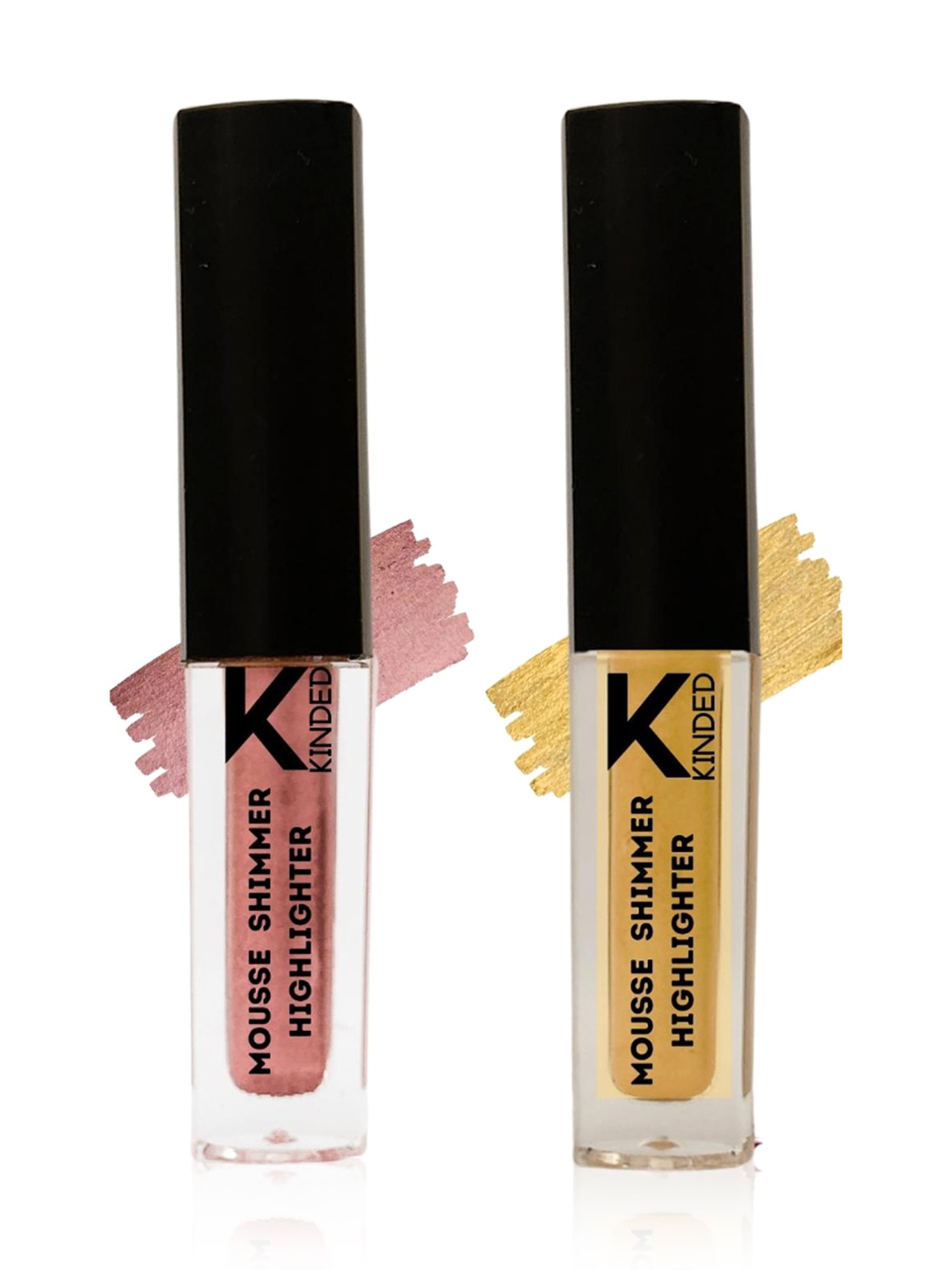 KINDED Mousse Shimmer Highlighter 02 Rusty Bronze & 04 Golden Glaze Combo