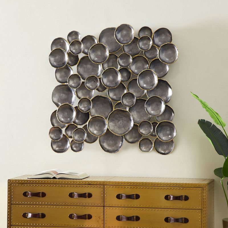 48" x 46" Oversized Aluminum Square Wall Decor Gray - Venus Williams Collection