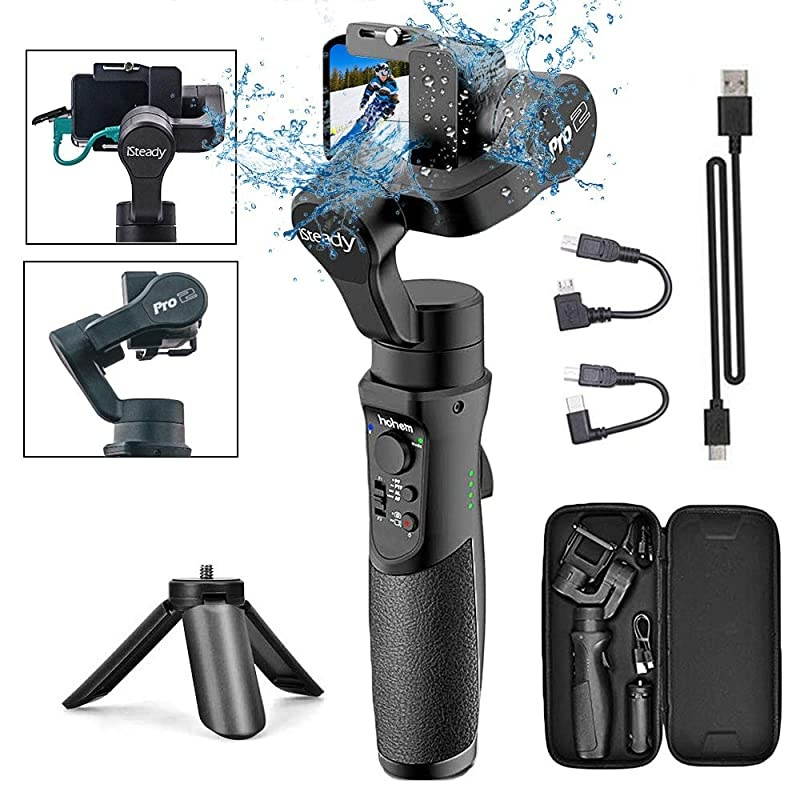 3Axis Handheld Gimbal Stabilizer for GoPro 8 Action Camera Splash Proof Wireless Control Gimbal Tripod Stick for Gopro 87654 Osmo ActionSJ CAMYI CamSony RX0  iSteady Pro3