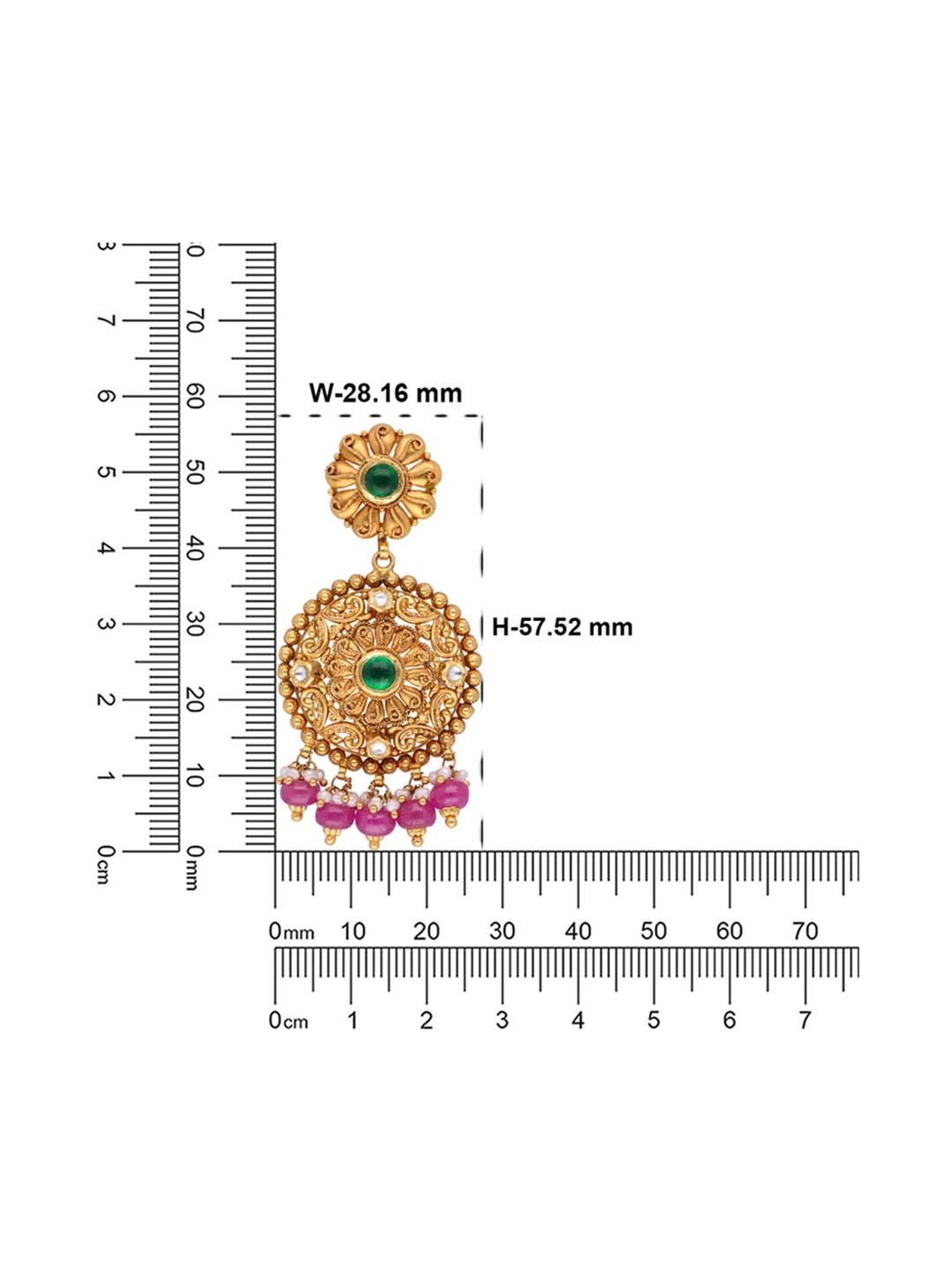 CKC Timeless Elegance: Heritage Gold Drops Set with Kundan and Stones