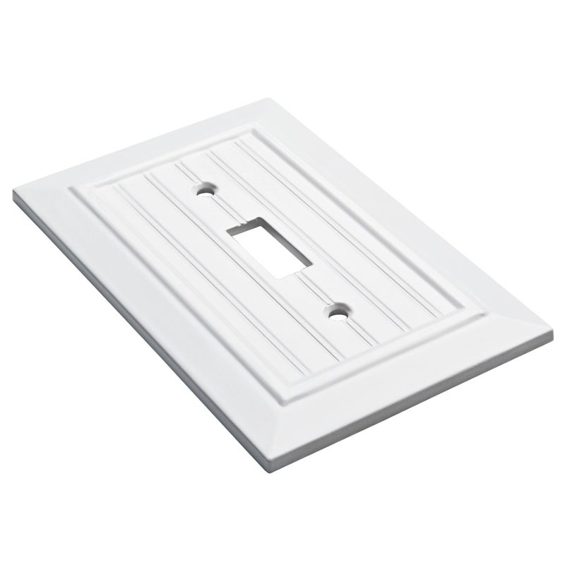 Franklin Brass Classic Beadboard Single Switch Wall Plate White
