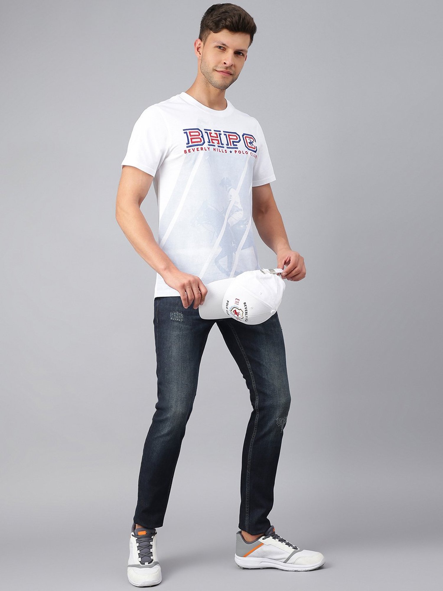 Beverly Hills Polo Club White Crew T-Shirt