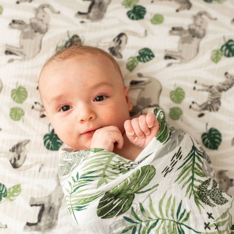 Bebe au Lait Muslin Crib Sheet Jungle