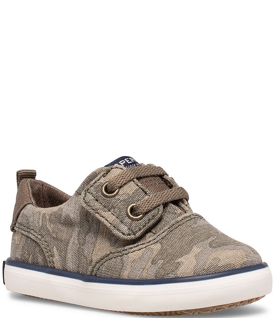 Sperry Boy's Spinnaker Jr Camo Print Washable Sneaker Crib Shoes (Infant)