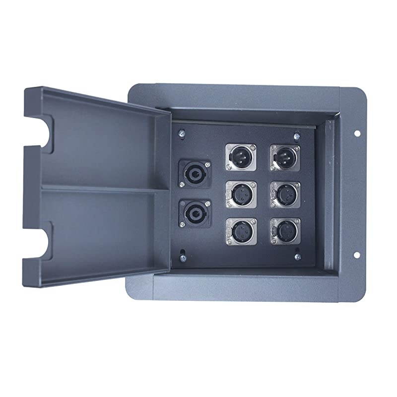 Pro Audio Recessed Stage in Floor Pocket Box Black