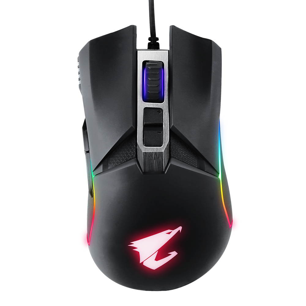 GIGABYTE AORUS RGB 16000 dpi Optical Sensor Fully Programmable and Saved Onboard 16.7M Customizable Lighting Gaming Mouse - GM-AORUS M5