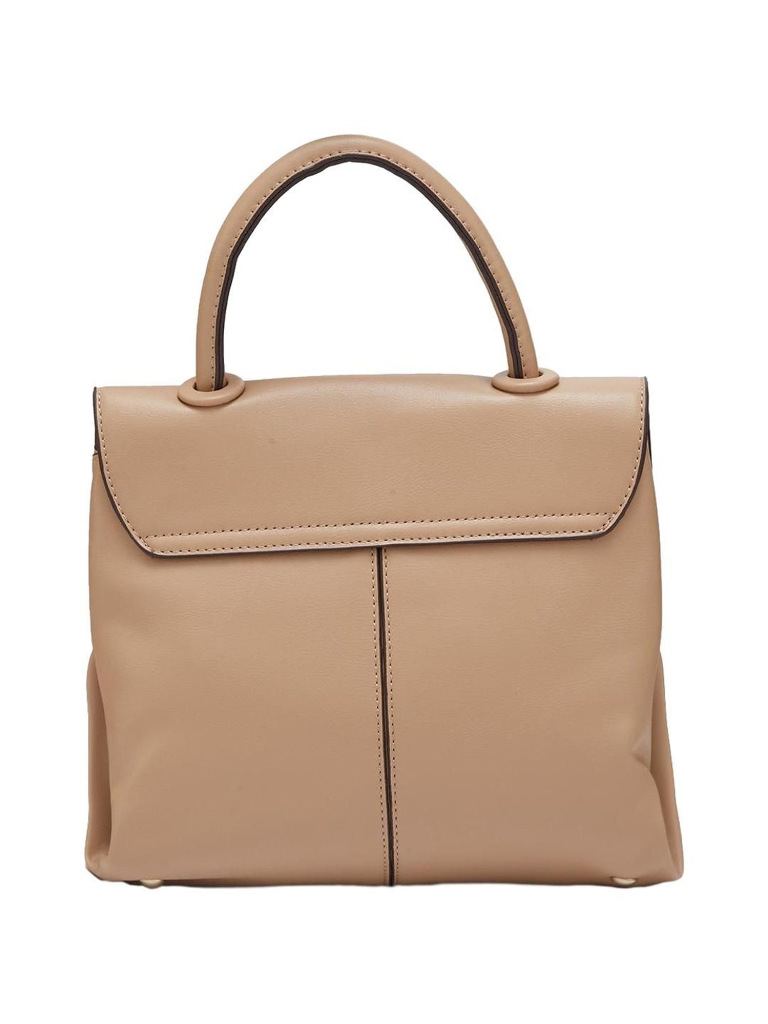 Globus Khaki Solid Medium Handbag