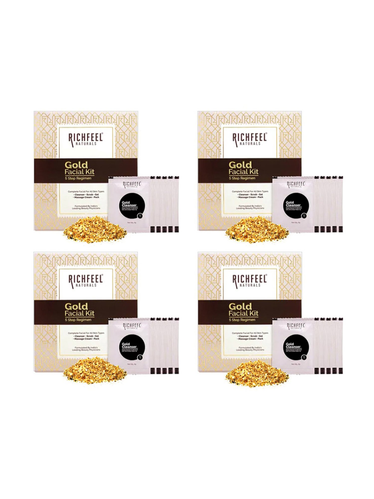 Richfeel Gold Facial Kit - Pack of 4
