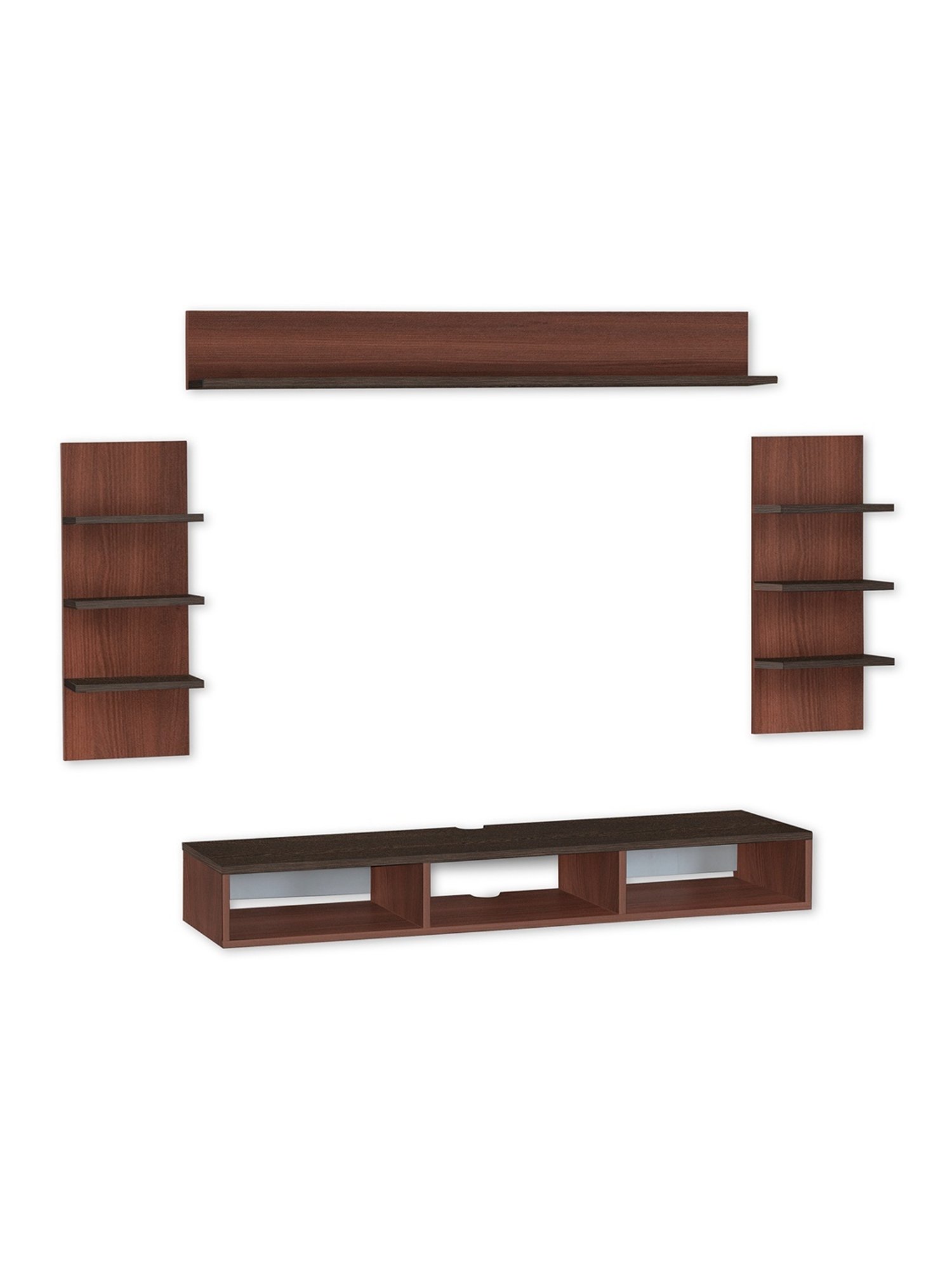 Delite Kom Eli Acacia Dark & Flowery Wenge Engineered Wood TV Entertainment Unit
